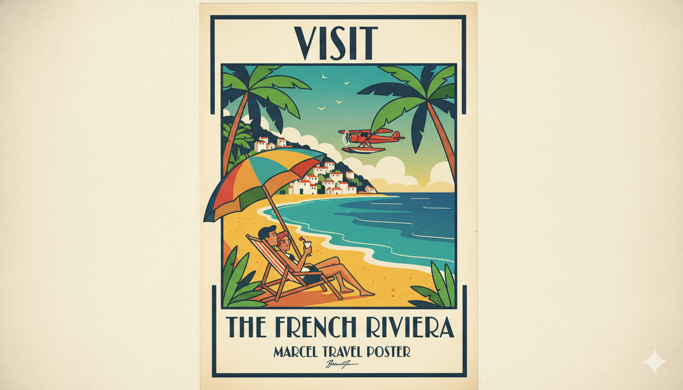Marcel Travel Poster