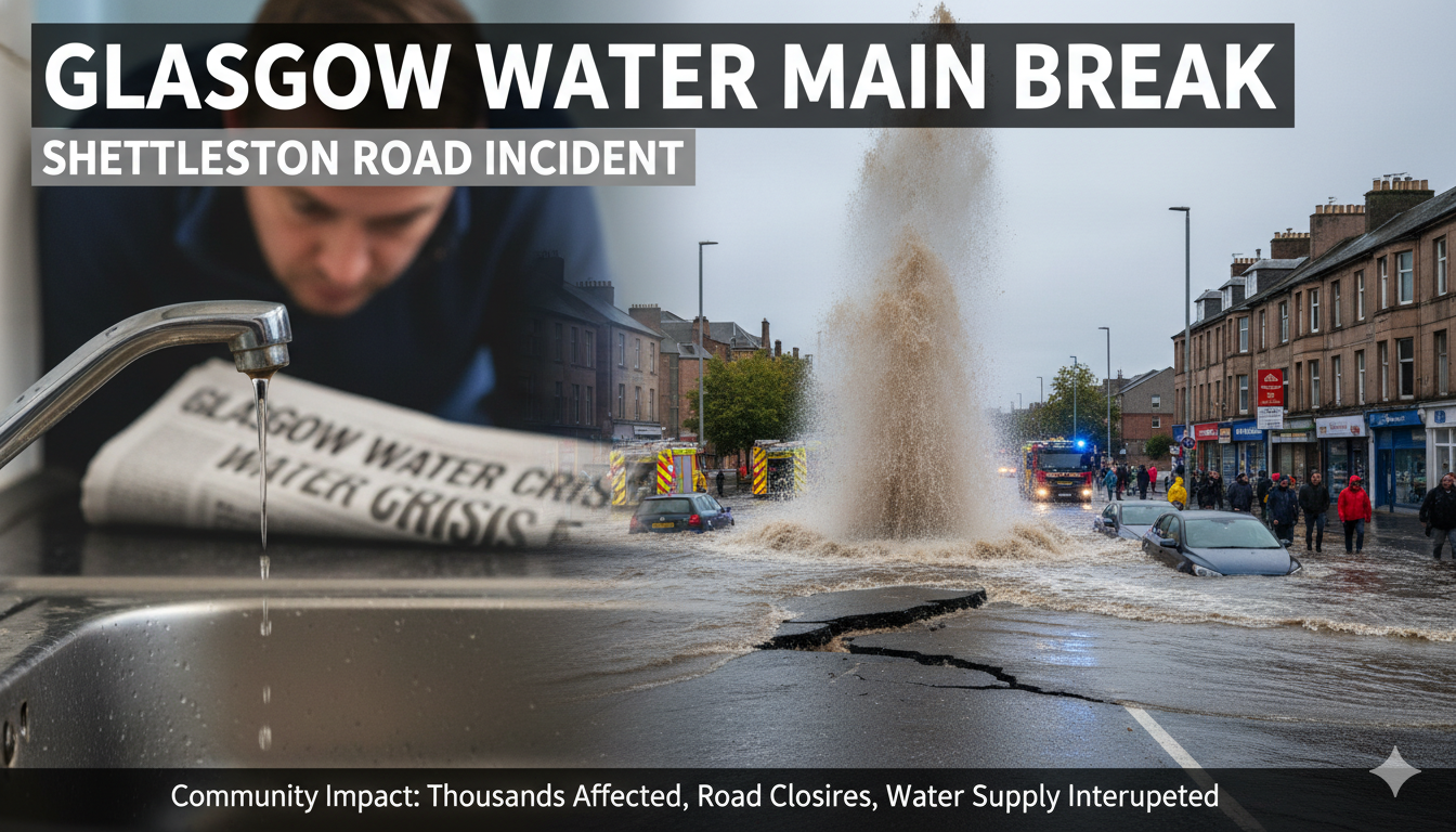 Glasgow Water Main Break Shettleston Road