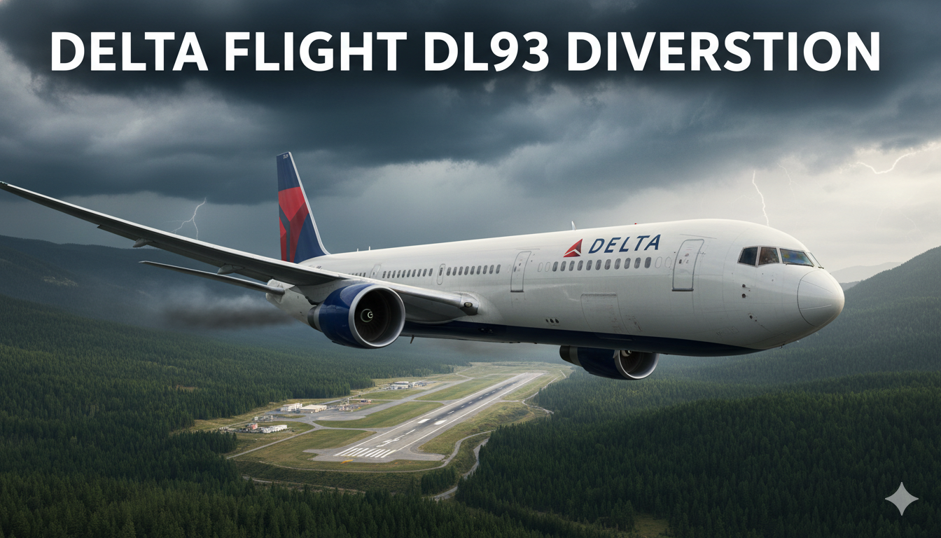 Delta Flight DL93 Diversion